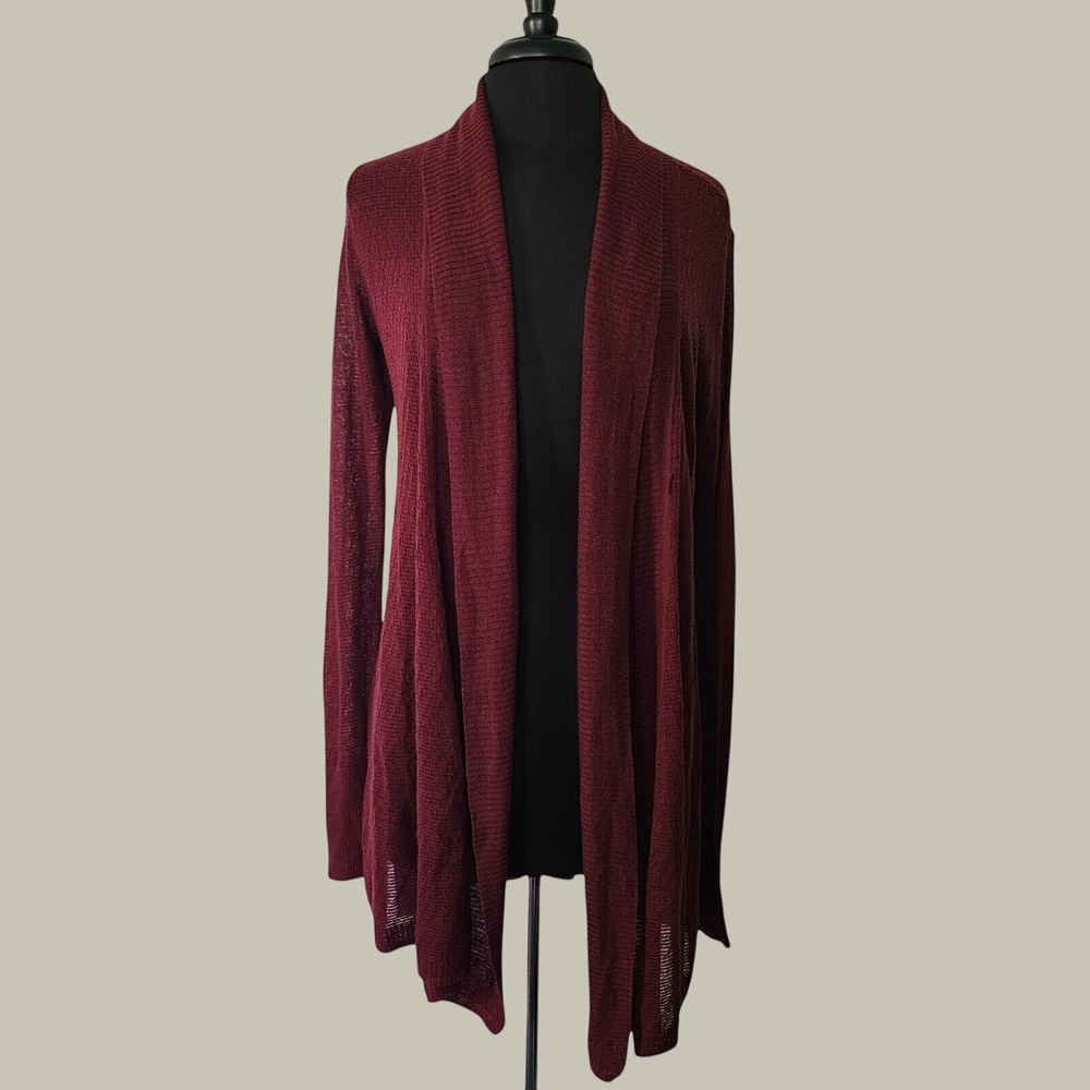 Duster Cardigan Womens Long Line Open Knit Draped